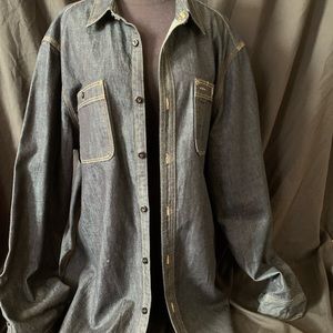 Gap denim dress/oversized shirt